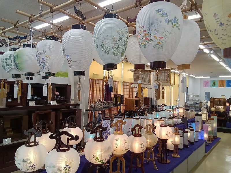 お盆提灯2025展示・販売はじめました☆原尾島店